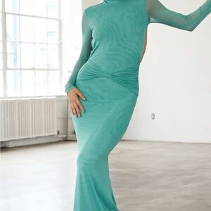 Yellow the Label Salome Beaded Teal Dress